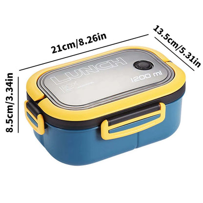 1200ML 2-Layer Bento Box – Leakproof & Portable