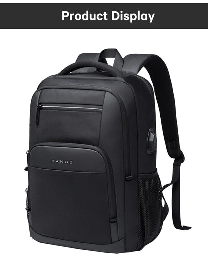 BANGE Waterproof School Laptop Backpack with USB Charging