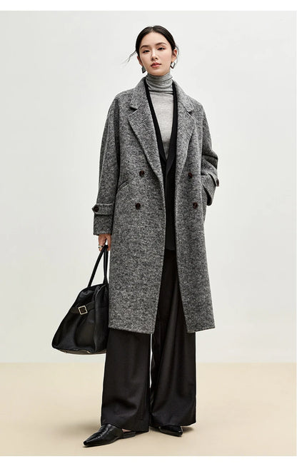 SENTUBILA Luxury Wool Coat – Elegance Redefined for Women