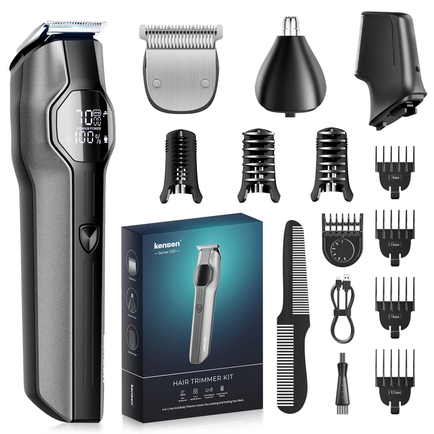 Kensen S30 4-in-1 Cordless Trimmer
