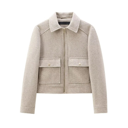 Women’s Winter Zipper Jacket – Short Streetwear Coat