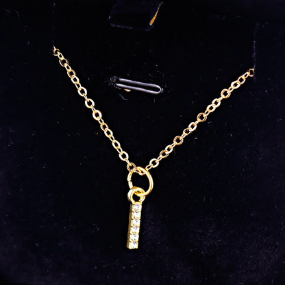 Kpop Shining A-Z Letter Pendant Charm Necklace 26 Initial Alphabet Name Golden Clavicle Chain Party Valentine's Day Jewelry Gift