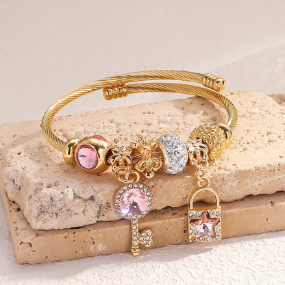 1PC Fashion Women's Multi Element Accessory Plate Family Bracelet, Suitable for Daily Wear, Party and Festival Gifts
