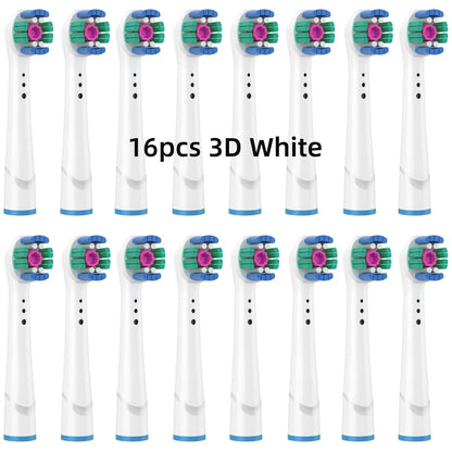 16/20PCS Brush Head nozzles for Oral B Electric Toothbrush Replacement Head Refill Sensitive Floss Cross Action for Oralb