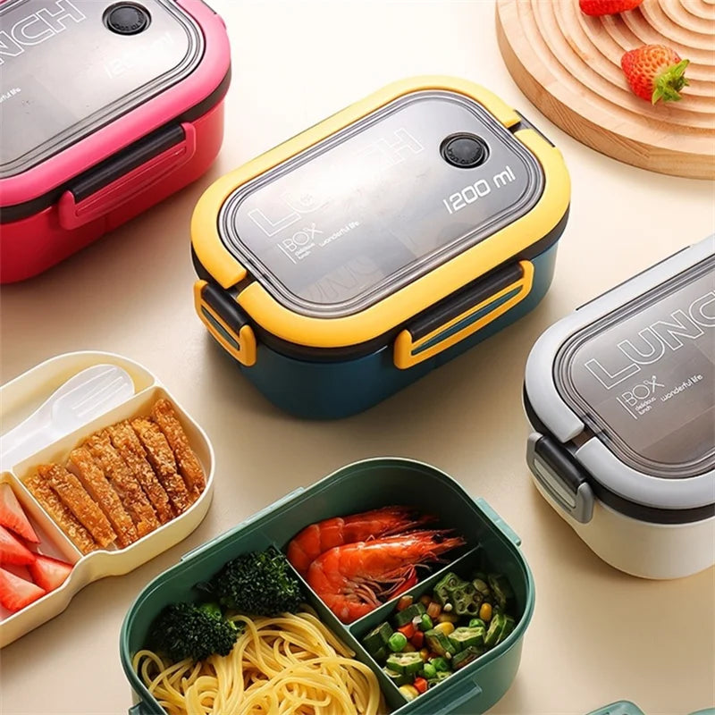 1200ML 2-Layer Bento Box – Leakproof & Portable