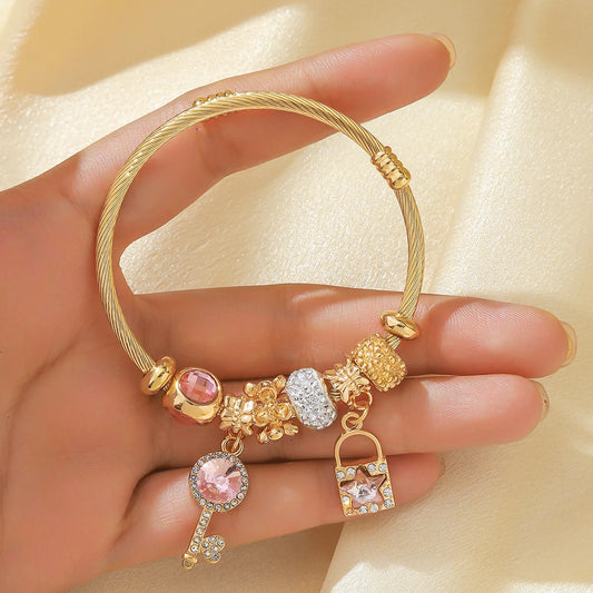 1PC Fashion Women's Multi Element Accessory Plate Family Bracelet, Suitable for Daily Wear, Party and Festival Gifts