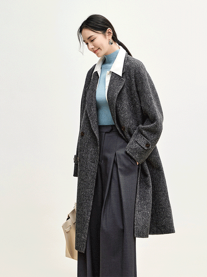SENTUBILA Luxury Wool Coat – Elegance Redefined for Women