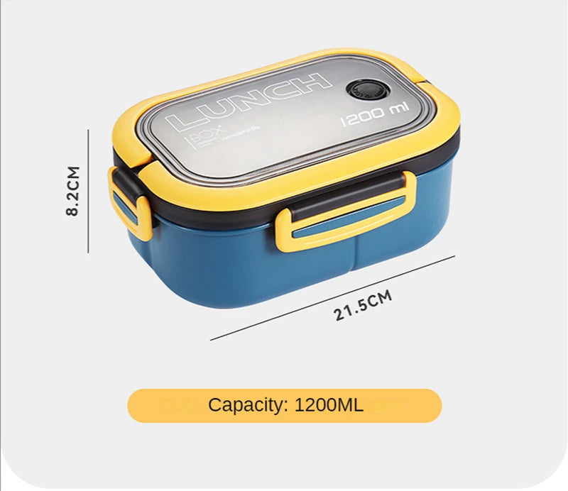 1200ML 2-Layer Bento Box – Leakproof & Portable