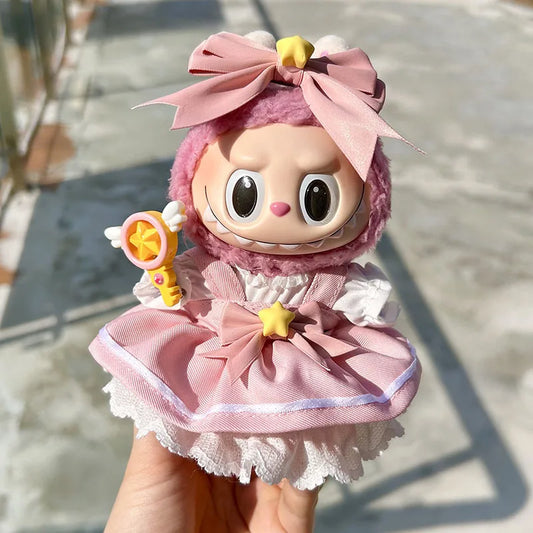 17cm Labubu Doll Clothes – Cute Kpop Idol Skirt Outfit Accessories