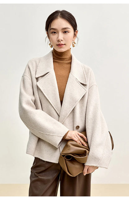 SENTUBILA Women’s Woolen Short Coat – Winter Luxury