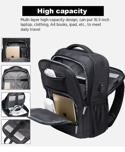 BANGE Waterproof School Laptop Backpack with USB Charging