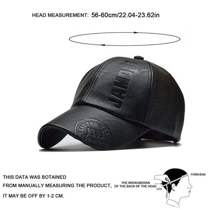 Unisex Leather Baseball Cap