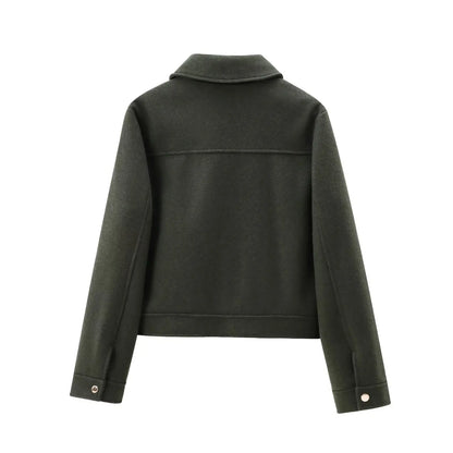 Women’s Winter Zipper Jacket – Short Streetwear Coat