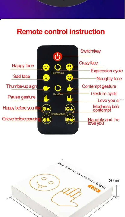 Fun Emoticon LED Hand Gesture Sign Warning Brake Light