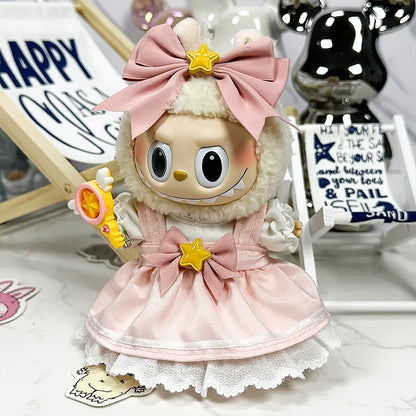 17cm Labubu Doll Clothes – Cute Kpop Idol Skirt Outfit Accessories