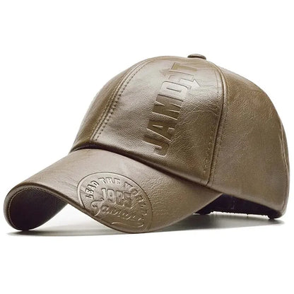 Unisex Leather Baseball Cap