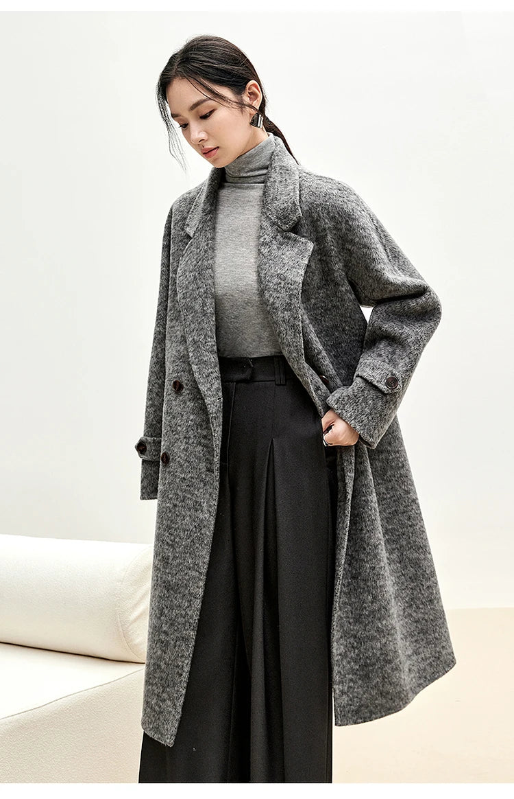SENTUBILA Luxury Wool Coat – Elegance Redefined for Women