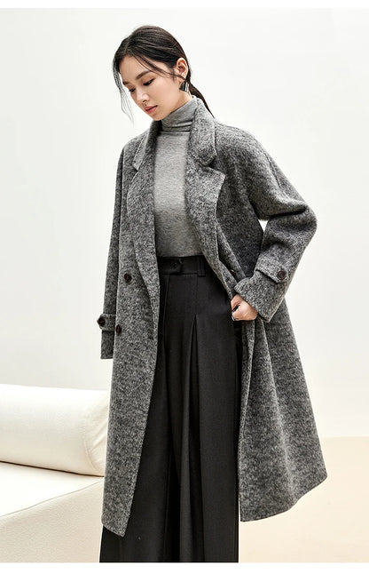 SENTUBILA Luxury Wool Coat – Elegance Redefined for Women