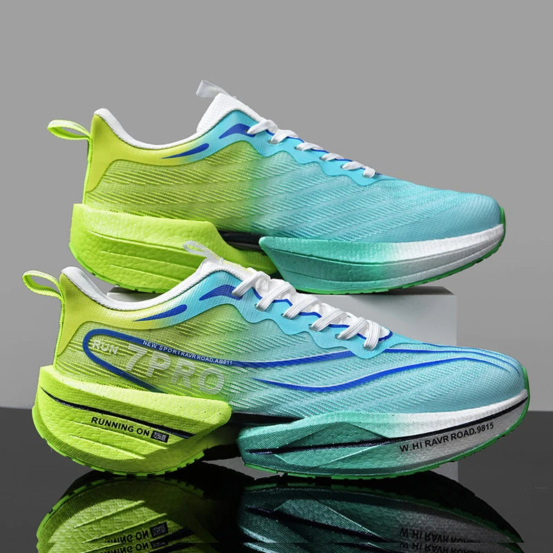 Unisex Carbon Plate Running Shoes – Lightweight, Breathable, Cushioned, Nonskid