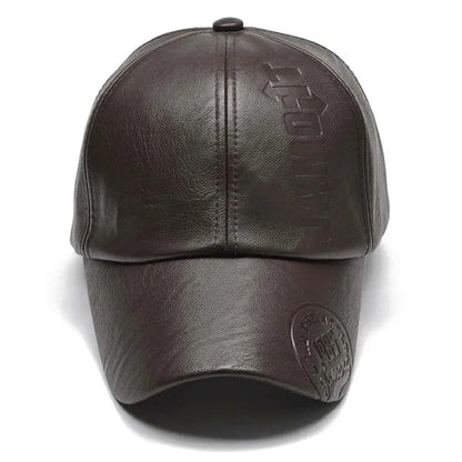 Unisex Leather Baseball Cap