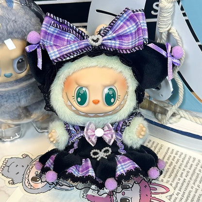 17cm Labubu Doll Clothes – Cute Kpop Idol Skirt Outfit Accessories