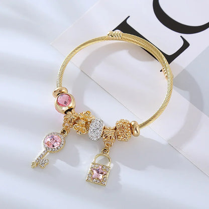 1PC Fashion Women's Multi Element Accessory Plate Family Bracelet, Suitable for Daily Wear, Party and Festival Gifts