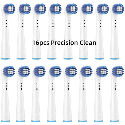 16/20PCS Brush Head nozzles for Oral B Electric Toothbrush Replacement Head Refill Sensitive Floss Cross Action for Oralb
