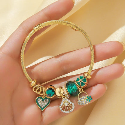 1PC Fashion Women's Multi Element Accessory Plate Family Bracelet, Suitable for Daily Wear, Party and Festival Gifts