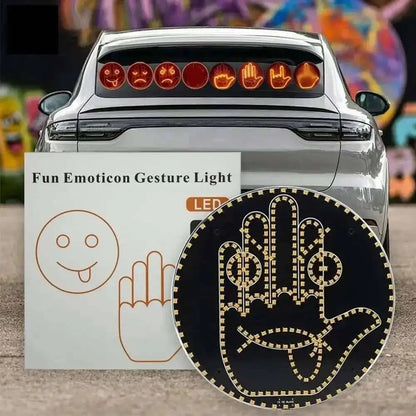 Fun Emoticon LED Hand Gesture Sign Warning Brake Light