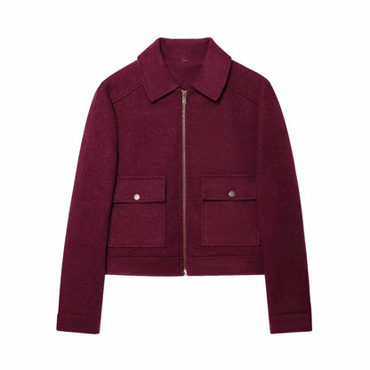 Women’s Winter Zipper Jacket – Short Streetwear Coat