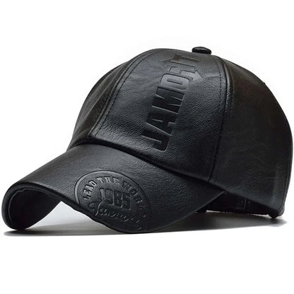 Unisex Leather Baseball Cap