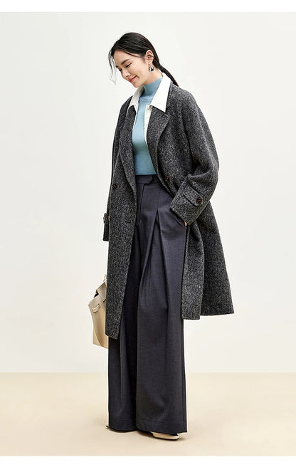 SENTUBILA Luxury Wool Coat – Elegance Redefined for Women