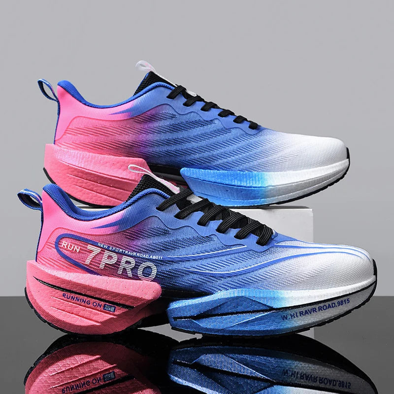 Unisex Carbon Plate Running Shoes – Lightweight, Breathable, Cushioned, Nonskid