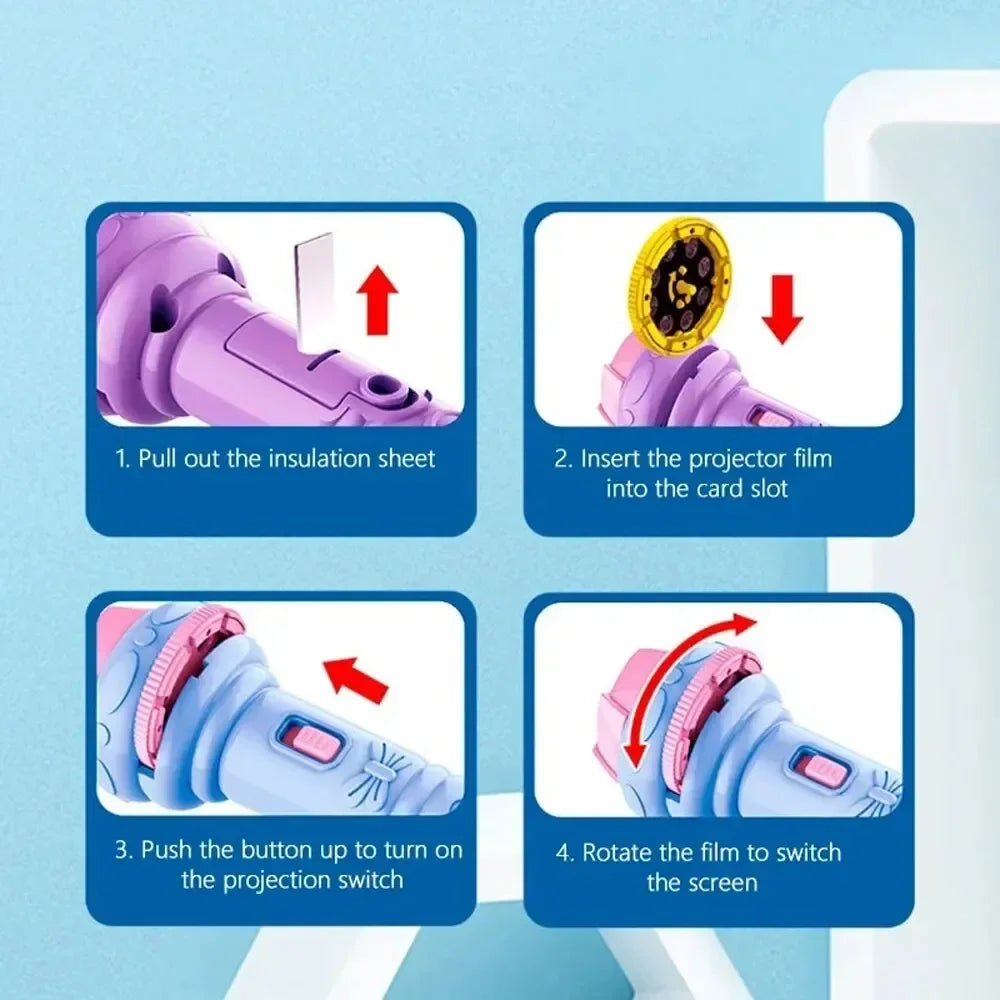 Cartoon Projection Flashlight Toy