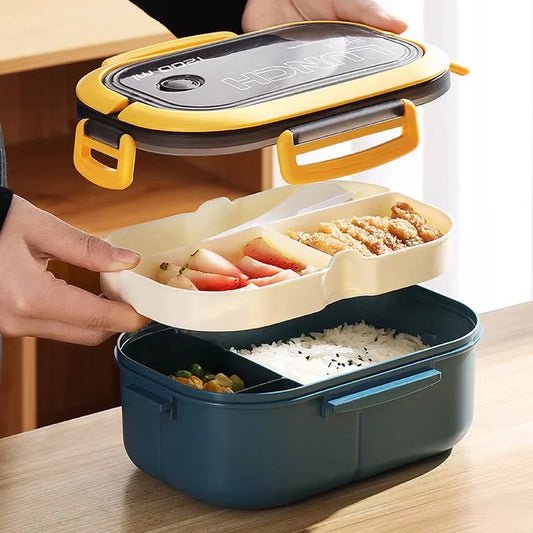 1200ML 2-Layer Bento Box – Leakproof & Portable