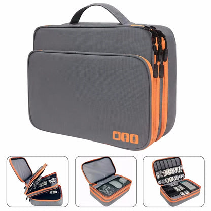 Multi-Layer Travel Cable Organizer Bag