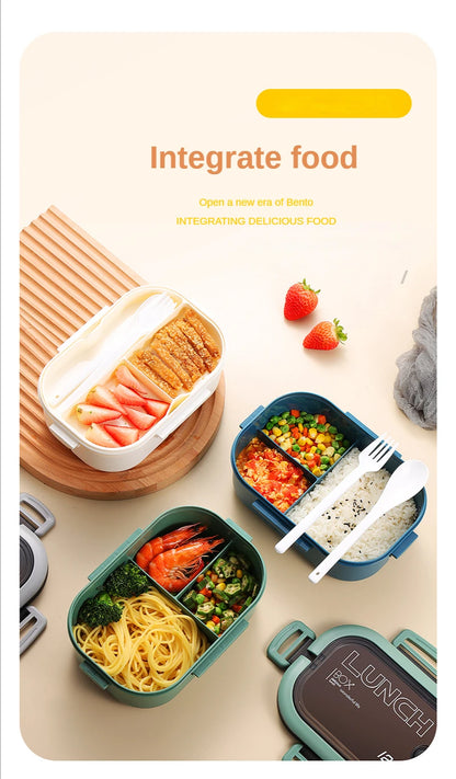 1200ML 2-Layer Bento Box – Leakproof & Portable
