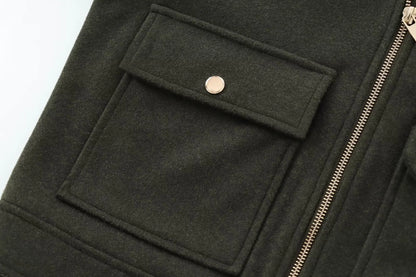 Women’s Winter Zipper Jacket – Short Streetwear Coat