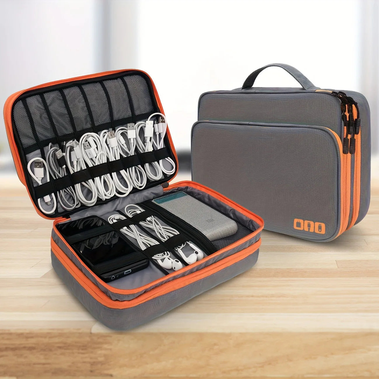 Multi-Layer Travel Cable Organizer Bag