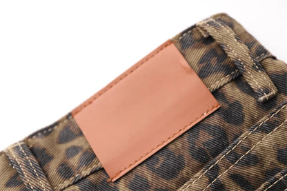 Fierce Fit – High Waist Leopard Print Baggy Jeans