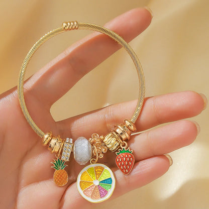 1PC Fashion Women's Multi Element Accessory Plate Family Bracelet, Suitable for Daily Wear, Party and Festival Gifts