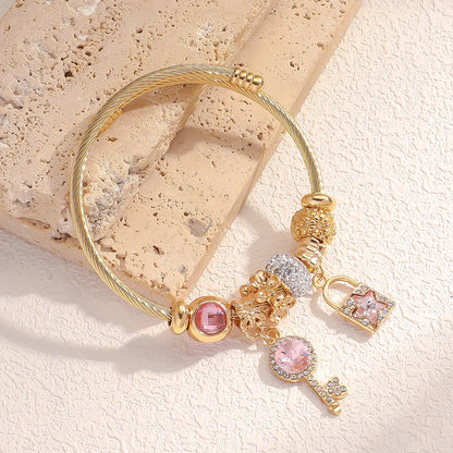 1PC Fashion Women's Multi Element Accessory Plate Family Bracelet, Suitable for Daily Wear, Party and Festival Gifts