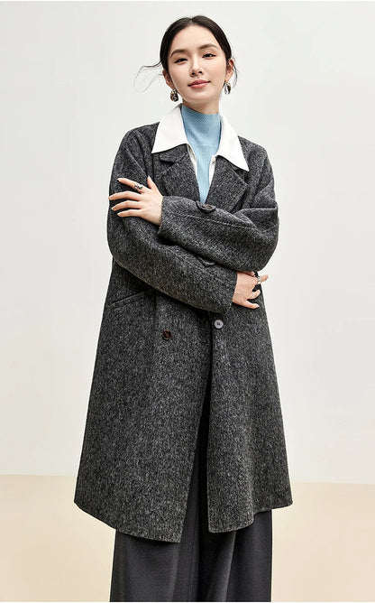 SENTUBILA Luxury Wool Coat – Elegance Redefined for Women