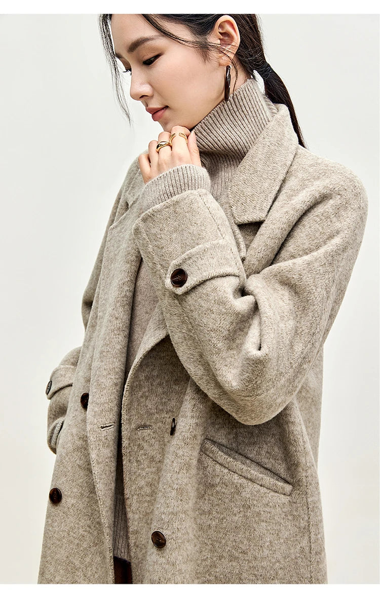 SENTUBILA Luxury Wool Coat – Elegance Redefined for Women