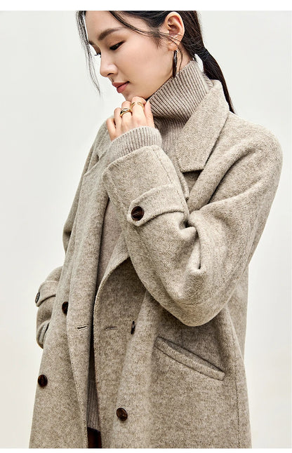SENTUBILA Luxury Wool Coat – Elegance Redefined for Women