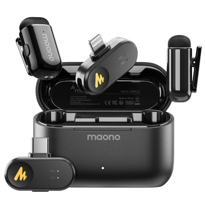 MAONO T1 Mini Wireless Lapel Mic for Phones