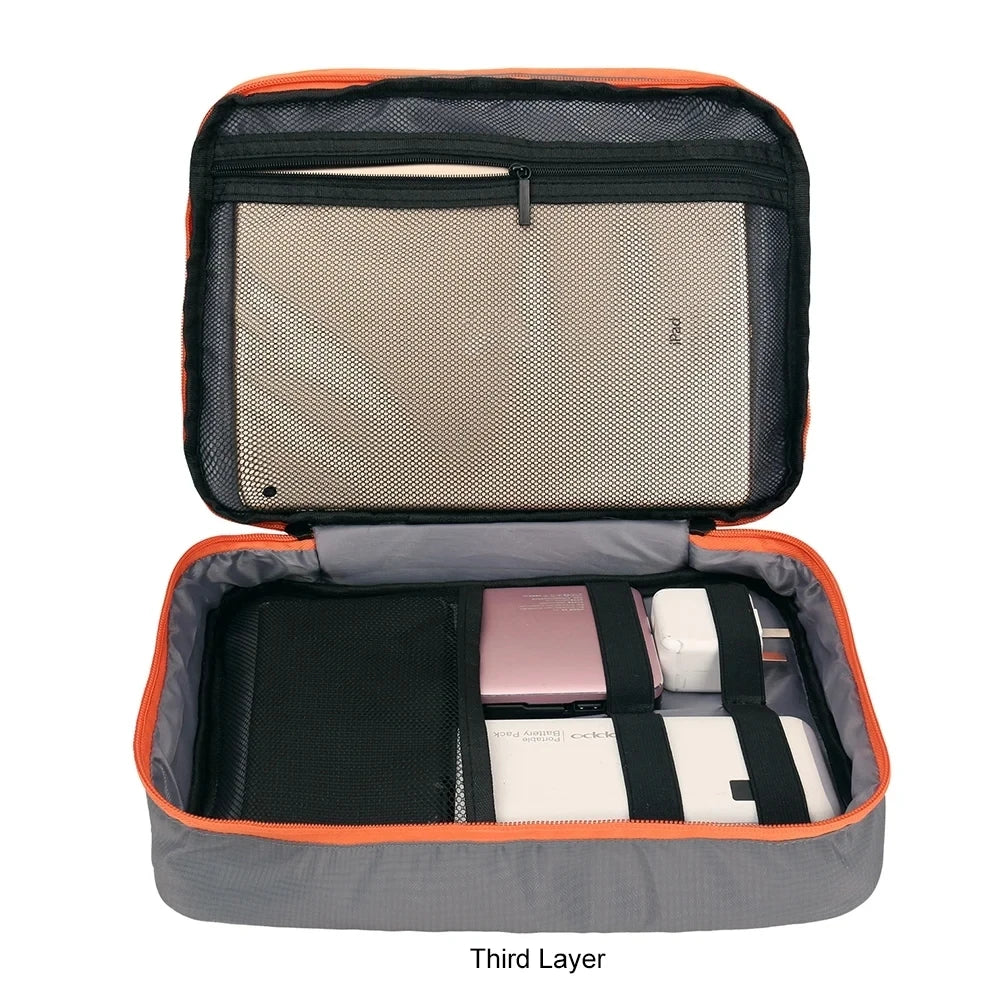 Multi-Layer Travel Cable Organizer Bag
