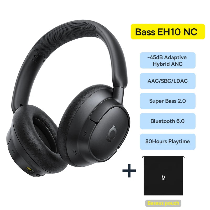 Baseus Bowie H1s Wireless Noise-Cancelling Headphones