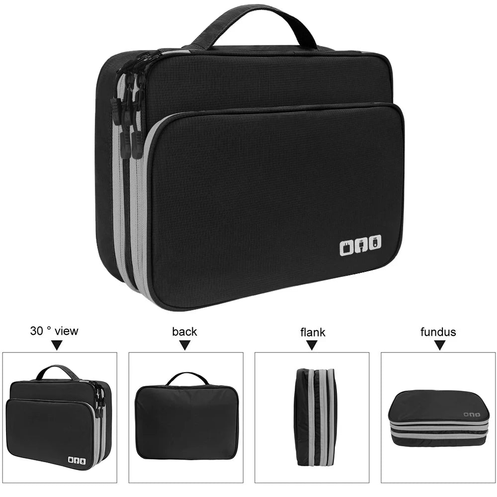 Multi-Layer Travel Cable Organizer Bag