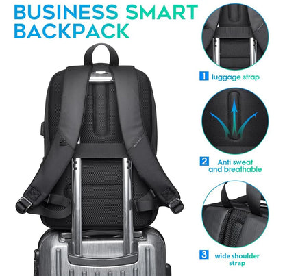 BANGE Waterproof School Laptop Backpack with USB Charging